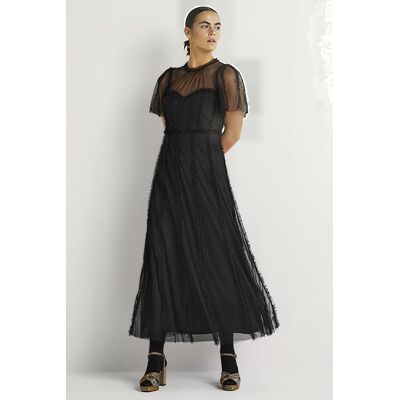 Boden Tulle Maxi Ruffle Party Dress Blk Taille: 8R Robes Outlet Femme - Publicité Boden Tulle Maxi Ruffle Party Dress Blk Taille: 8R Robes Outlet Femme - Publicité