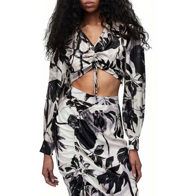 AllSaints Carla Jackie Top Ecru White Taille: 44 Chemisiers Outlet Femme Marron - Publicité AllSaints Carla Jackie Top Ecru White Taille: 44 Chemisiers Outlet Femme Marron - Publicité