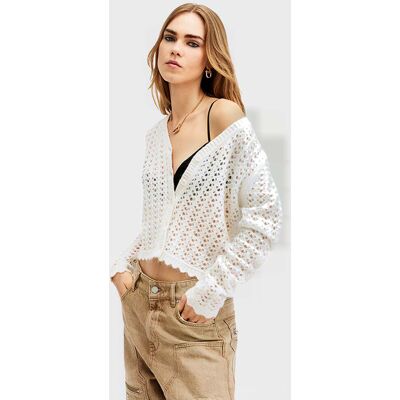 AllSaints Vivian Cardigan Chalk White Taille: M Cardigans Outlet Femme Blanche - Publicité AllSaints Vivian Cardigan Chalk White Taille: M Cardigans Outlet Femme Blanche - Publicité