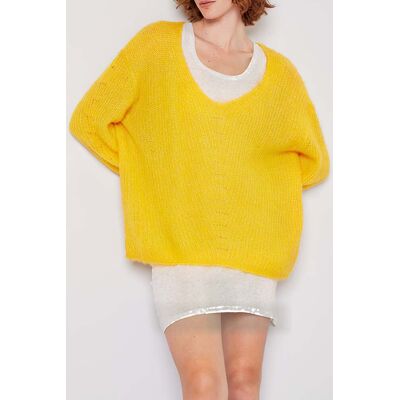 American Vintage V Collar Mid-length Loose Sweater Bouton D Or Taille: XS/S Pulls en Maille Outlet Femme - Publicité American Vintage V Collar Mid-length Loose Sweater Bouton D Or Taille: XS/S Pulls en Maille Outlet Femme - Publicité