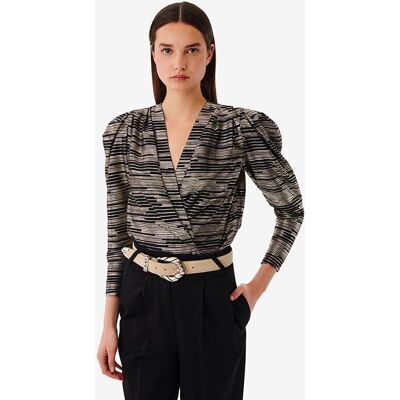 IRO Paris Charinaspe Blouse In Black/gold Taille: M Chemisiers Outlet Femme Le Noir - Publicité IRO Paris Charinaspe Blouse In Black/gold Taille: M Chemisiers Outlet Femme Le Noir - Publicité
