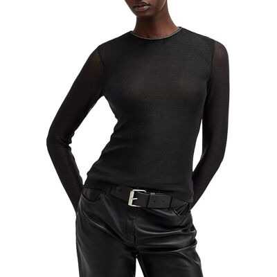 AllSaints Nora Sparkle Top Black Shimmer Taille: 4 Manches longues Outlet Femme Le Noir - Publicité AllSaints Nora Sparkle Top Black Shimmer Taille: 4 Manches longues Outlet Femme Le Noir - Publicité