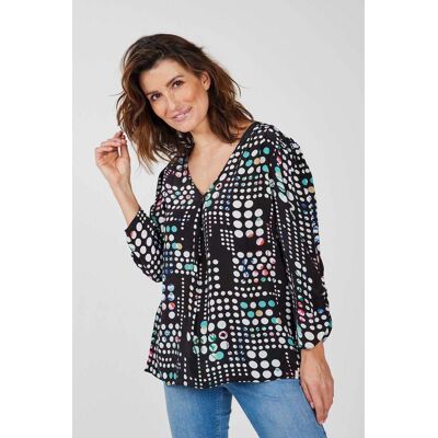 DIDI Blouse Idyllic Black With Secret Dot Print Taille: 44 Chemisiers Outlet Femme Le Noir - Publicité DIDI Blouse Idyllic Black With Secret Dot Print Taille: 44 Chemisiers Outlet Femme Le Noir - Publicité