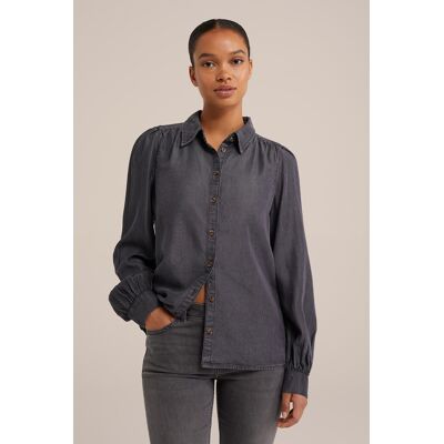 We Fashion Blouse Dark Grey Taille: S Chemisiers Outlet Femme Gris - Publicité We Fashion Blouse Dark Grey Taille: S Chemisiers Outlet Femme Gris - Publicité
