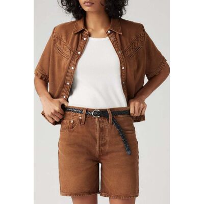 Levis Levi's 501® Mid Thigh Shorts Brown Taille: W26 Shorts de Sport Outlet Femme Marron - Publicité Levis Levi's 501® Mid Thigh Shorts Brown Taille: W26 Shorts de Sport Outlet Femme Marron - Publicité