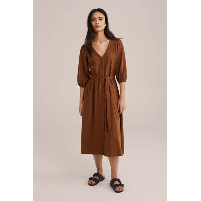 We Fashion Dress Midi Dark Brown Taille: XS Robes Outlet Femme Marron - Publicité We Fashion Dress Midi Dark Brown Taille: XS Robes Outlet Femme Marron - Publicité