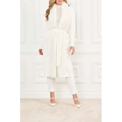 Guess by Marciano GUESS Marciano By Paula Faux Fur Long Cardi Pale Pearl Taille: S Manteaux en fausse fourrure Outlet Femme Blanche - Publicité Guess by Marciano GUESS Marciano By Paula Faux Fur Long Cardi Pale Pearl Taille: S Manteaux en fausse fourrure Outlet Femme Blanche - Publicité