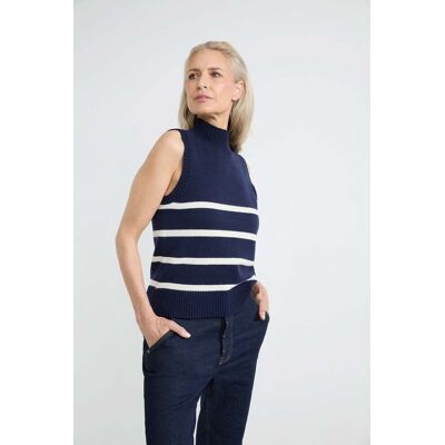 Josephine & Co Arianne Singlet Navy Stripe Taille: M Pulls en Maille Outlet Femme Bleu - Publicité Josephine & Co Arianne Singlet Navy Stripe Taille: M Pulls en Maille Outlet Femme Bleu - Publicité