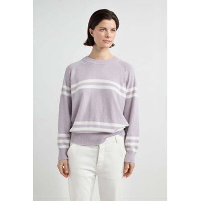 Josephine & Co Joe Sweater Light Lilac Stripe Taille: XS Pulls en Maille Outlet Femme Mauve - Publicité Josephine & Co Joe Sweater Light Lilac Stripe Taille: XS Pulls en Maille Outlet Femme Mauve - Publicité