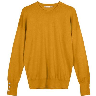 Esqualo Sweater Basic Button Slve Cuff Mustard Taille: XS Pulls Outlet Femme Jaune - Publicité Esqualo Sweater Basic Button Slve Cuff Mustard Taille: XS Pulls Outlet Femme Jaune - Publicité