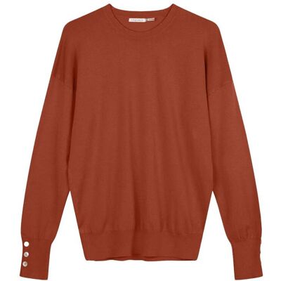 Esqualo Sweater Basic Button Slve Cuff Copper Brown Taille: XS Pulls Outlet Femme Marron - Publicité Esqualo Sweater Basic Button Slve Cuff Copper Brown Taille: XS Pulls Outlet Femme Marron - Publicité