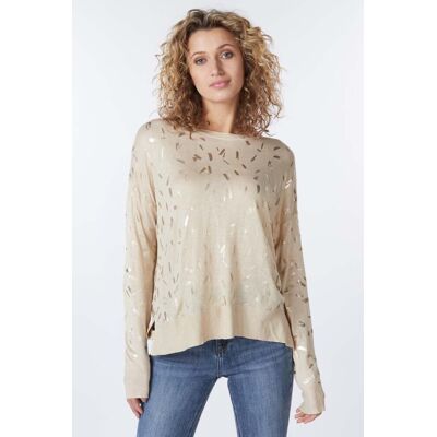Esqualo Sweater Foil Print L/slv Warm Sand Taille: S Pulls Outlet Femme Marron - Publicité Esqualo Sweater Foil Print L/slv Warm Sand Taille: S Pulls Outlet Femme Marron - Publicité