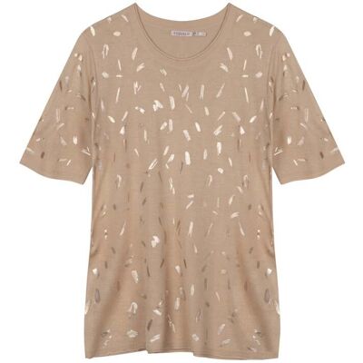 Esqualo Sweater Foil Print S/slv Warm Sand Taille: S Pulls Outlet Femme Marron - Publicité Esqualo Sweater Foil Print S/slv Warm Sand Taille: S Pulls Outlet Femme Marron - Publicité