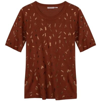 Esqualo Sweater Foil Print S/slv Copper Brown Taille: S Pulls Outlet Femme Marron - Publicité Esqualo Sweater Foil Print S/slv Copper Brown Taille: S Pulls Outlet Femme Marron - Publicité