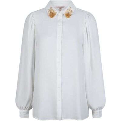 Esqualo Blouse Puff Sleeve Sequins Collar Off White Taille: 36 Chemisiers Outlet Femme Blanche - Publicité Esqualo Blouse Puff Sleeve Sequins Collar Off White Taille: 36 Chemisiers Outlet Femme Blanche - Publicité
