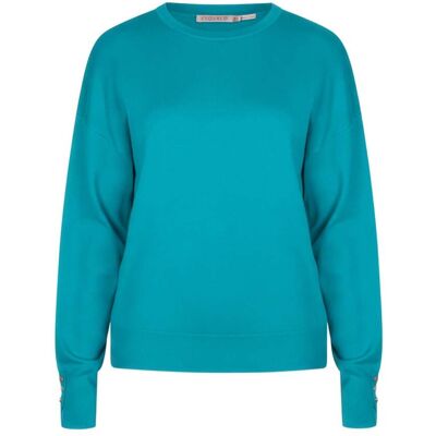 Esqualo Sweater Basic Button Slve Cuff Peacock Blue Taille: XS Pulls Outlet Femme Bleu - Publicité Esqualo Sweater Basic Button Slve Cuff Peacock Blue Taille: XS Pulls Outlet Femme Bleu - Publicité