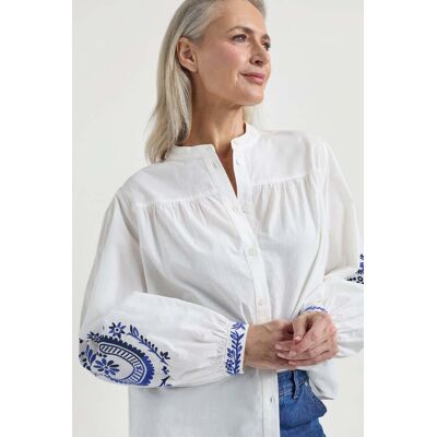 Josephine & Co Joris Blouse Royal Blue Print Taille: 34 Chemises à boutons Outlet Femme Bleu - Publicité Josephine & Co Joris Blouse Royal Blue Print Taille: 34 Chemises à boutons Outlet Femme Bleu - Publicité
