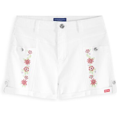 Scotch & Soda Girls Stretch White Denim Short White Taille: 7 Pantalons Outlet kids Bleu - Publicité Scotch & Soda Girls Stretch White Denim Short White Taille: 7 Pantalons Outlet kids Bleu - Publicité