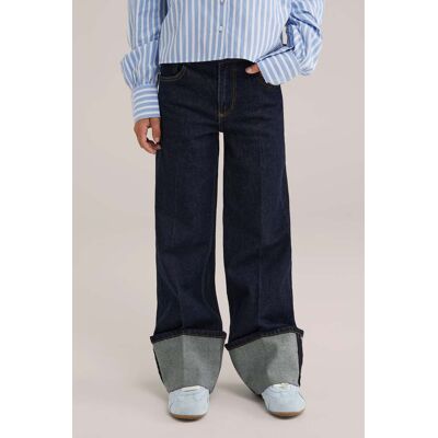 We Fashion 5-pocket High Rise Dark Blue Taille: 140 Pantalons Outlet kids Bleu - Publicité We Fashion 5-pocket High Rise Dark Blue Taille: 140 Pantalons Outlet kids Bleu - Publicité