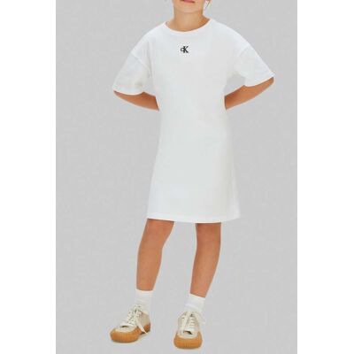 Calvin Klein Girls Ck Monogram Tee Dres White Taille: 10 Robes Outlet kids Blanche - Publicité Calvin Klein Girls Ck Monogram Tee Dres White Taille: 10 Robes Outlet kids Blanche - Publicité