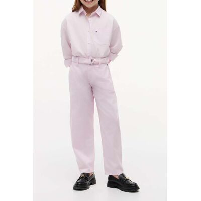 Tommy Hilfiger Girls Barrel Pants Pearly Pink Taille: 16 Pantalons Outlet kids Rose - Publicité Tommy Hilfiger Girls Barrel Pants Pearly Pink Taille: 16 Pantalons Outlet kids Rose - Publicité