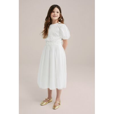 We Fashion Dress Maxi Length White Taille: 110/116 Robes Outlet kids Blanche - Publicité We Fashion Dress Maxi Length White Taille: 110/116 Robes Outlet kids Blanche - Publicité