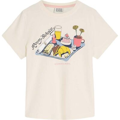 Scotch & Soda Girls Baby Short Sleeve Tee Eggnog Taille: M T-Shirts Outlet kids - Publicité Scotch & Soda Girls Baby Short Sleeve Tee Eggnog Taille: M T-Shirts Outlet kids - Publicité