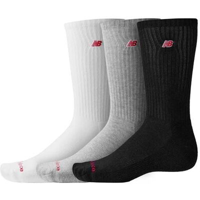 New Balance Unisex Patch Logo Crew 3 Pack White Multi Taille: L Chaussettes de sport Outlet Unisex Blanche - Publicité New Balance Unisex Patch Logo Crew 3 Pack White Multi Taille: L Chaussettes de sport Outlet Unisex Blanche - Publicité
