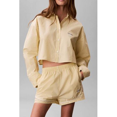 Calvin Klein Ck Graphic Cropped Sleep Top Sera Stripe Pear Sorbet Taille: XS Pyjamas Outlet Femme Vert - Publicité Calvin Klein Ck Graphic Cropped Sleep Top Sera Stripe Pear Sorbet Taille: XS Pyjamas Outlet Femme Vert - Publicité
