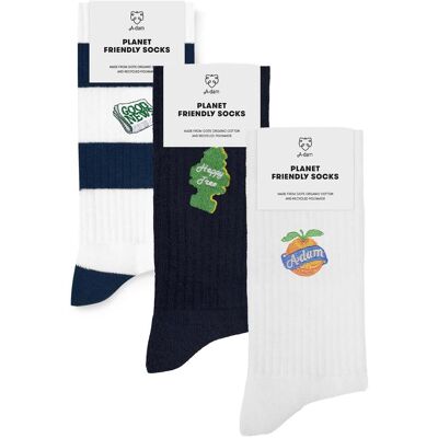 A-DAM Unisex 3-pack Crew Socks Multicolor Taille: 36-40 Chaussettes Outlet Unisex - Publicité A-DAM Unisex 3-pack Crew Socks Multicolor Taille: 36-40 Chaussettes Outlet Unisex - Publicité