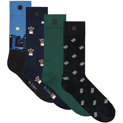 A-DAM Unisex 4-pack Casual Socks Multicolor Taille: 36-40 Chaussettes Outlet Unisex - Publicité A-DAM Unisex 4-pack Casual Socks Multicolor Taille: 36-40 Chaussettes Outlet Unisex - Publicité
