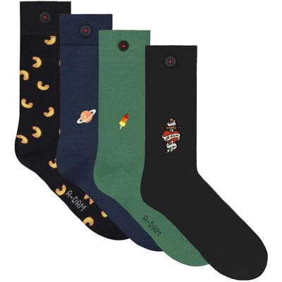 A-DAM Unisex 4-pack Casual Socks Multicolor Taille: 36-40 Chaussettes Outlet Unisex - Publicité A-DAM Unisex 4-pack Casual Socks Multicolor Taille: 36-40 Chaussettes Outlet Unisex - Publicité