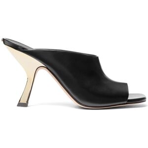 Michael Kors Luna Mule High Heeled Sandal In Black Taille: 38.5 Mules Outlet Femme Le Noir - Publicité Michael Kors Luna Mule High Heeled Sandal In Black Taille: 38.5 Mules Outlet Femme Le Noir - Publicité