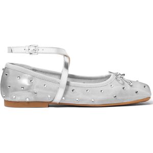 Michael Kors Collette Wrap Ballet Shoe In Silver Taille: 36 Ballerines Outlet Femme Gris - Publicité Michael Kors Collette Wrap Ballet Shoe In Silver Taille: 36 Ballerines Outlet Femme Gris - Publicité