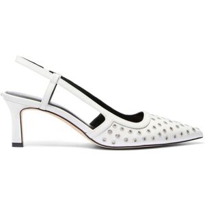 Michael Kors Alora Mid Sling Optic White Taille: 38 Pumps Outlet Femme Blanche - Publicité Michael Kors Alora Mid Sling Optic White Taille: 38 Pumps Outlet Femme Blanche - Publicité