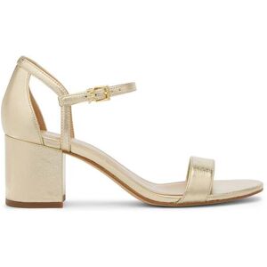 Michael Kors Simone Block Heel Sandal Pale Gold Taille: 37 Sandales Outlet Femme Jaune - Publicité Michael Kors Simone Block Heel Sandal Pale Gold Taille: 37 Sandales Outlet Femme Jaune - Publicité