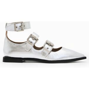 AllSaints Susan Buckle Shoe Silver Taille: 37 Sandales Outlet Femme Gris - Publicité AllSaints Susan Buckle Shoe Silver Taille: 37 Sandales Outlet Femme Gris - Publicité