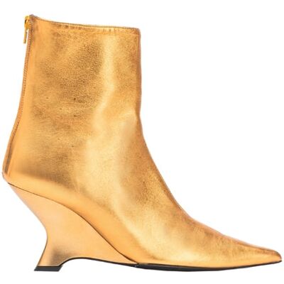 PINKO Albeniz Tronchetto Pelle Lamin Gold Taille: 36 Bottes Outlet Femme Jaune - Publicité PINKO Albeniz Tronchetto Pelle Lamin Gold Taille: 36 Bottes Outlet Femme Jaune - Publicité