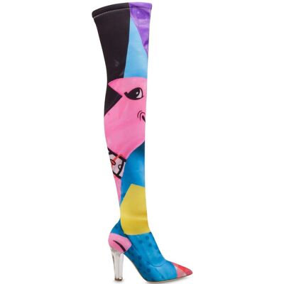 Moschino Stivaled.pc Mn73/100 Lycrast.multic Taille: 36 Bottes Outlet Femme - Publicité Moschino Stivaled.pc Mn73/100 Lycrast.multic Taille: 36 Bottes Outlet Femme - Publicité