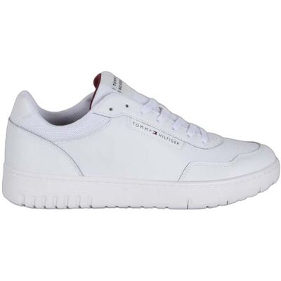 Tommy Hilfiger Basket Core Trainers White Taille: 41 Chaussures à Lacets Outlet Homme Blanche - Publicité Tommy Hilfiger Basket Core Trainers White Taille: 41 Chaussures à Lacets Outlet Homme Blanche - Publicité