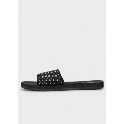 Michael Kors Palmer Slide Black Taille: 38.5 Slippers Outlet Femme Le Noir - Publicité Michael Kors Palmer Slide Black Taille: 38.5 Slippers Outlet Femme Le Noir - Publicité