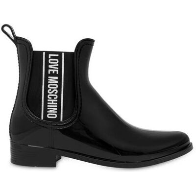 Moschino Pvc Rain Boots Logo Band Black Taille: 38 Bottes Outlet Femme Le Noir - Publicité Moschino Pvc Rain Boots Logo Band Black Taille: 38 Bottes Outlet Femme Le Noir - Publicité