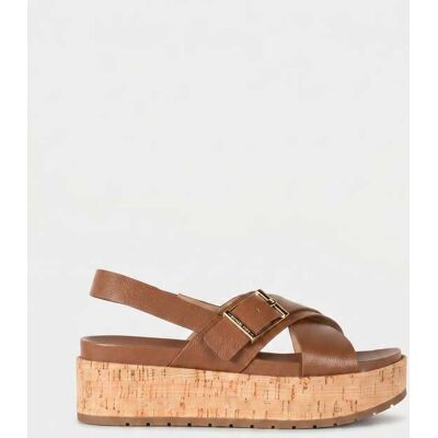 Michael Kors Easton Sandal Luggage Taille: 38.5 Sandales Outlet Femme Marron - Publicité Michael Kors Easton Sandal Luggage Taille: 38.5 Sandales Outlet Femme Marron - Publicité