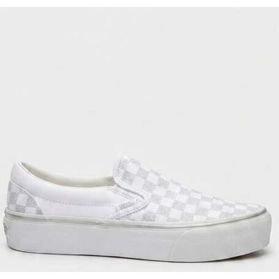 Vans Unisex Classic Slip-on Platform Metallic Checkrbrd Silver Taille: 39 Baskets Outlet Unisex Gris - Publicité Vans Unisex Classic Slip-on Platform Metallic Checkrbrd Silver Taille: 39 Baskets Outlet Unisex Gris - Publicité