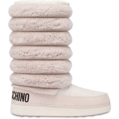 Moschino Snow Boots In Nylon And Soft Fabric White Taille: 35-36 Bottes Outlet Femme Blanche - Publicité Moschino Snow Boots In Nylon And Soft Fabric White Taille: 35-36 Bottes Outlet Femme Blanche - Publicité