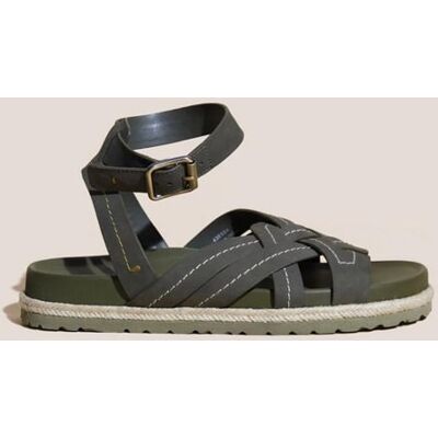 White Stuff Weave Footbed Sandal Khaki Green Taille: 3 Sandales Outlet Femme Marron - Publicité White Stuff Weave Footbed Sandal Khaki Green Taille: 3 Sandales Outlet Femme Marron - Publicité