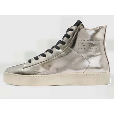 AllSaints Tana Met High Top Silver Taille: 36 Baskets Outlet Femme Gris - Publicité AllSaints Tana Met High Top Silver Taille: 36 Baskets Outlet Femme Gris - Publicité