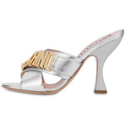 Moschino Sabotd.br Ml60/100 Vit.metal Argent Taille: 36 Mules Outlet Femme - Publicité Moschino Sabotd.br Ml60/100 Vit.metal Argent Taille: 36 Mules Outlet Femme - Publicité