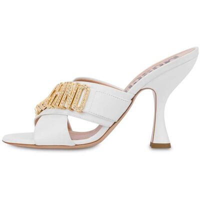 Moschino Sabotd.br Ml60/100 Vitello Bianco Taille: 37 Mules Outlet Femme - Publicité Moschino Sabotd.br Ml60/100 Vitello Bianco Taille: 37 Mules Outlet Femme - Publicité