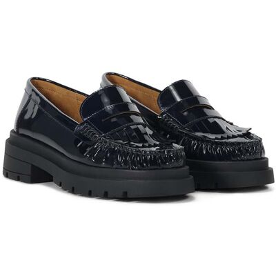 Summum Woman Shiny Leather Loafer With Rubber Sole Midnight Blue Taille: 40 Mocassins Outlet Femme Bleu - Publicité Summum Woman Shiny Leather Loafer With Rubber Sole Midnight Blue Taille: 40 Mocassins Outlet Femme Bleu - Publicité